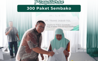 Penyaluran 300 Paket Sembako Sekitar Ruas Tol Bocimi